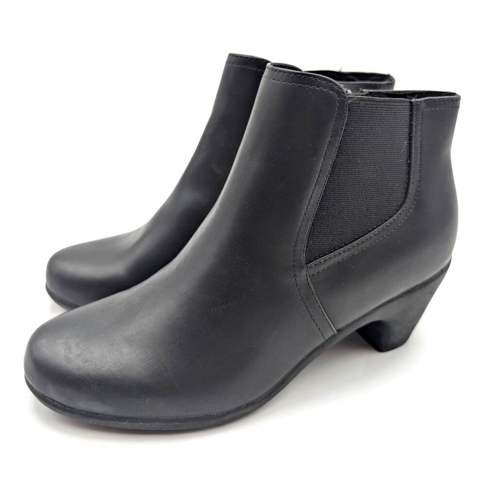 Easy Spirit Caelan Round Toe Ankle Booties Women's Black Size US6M EU36.5